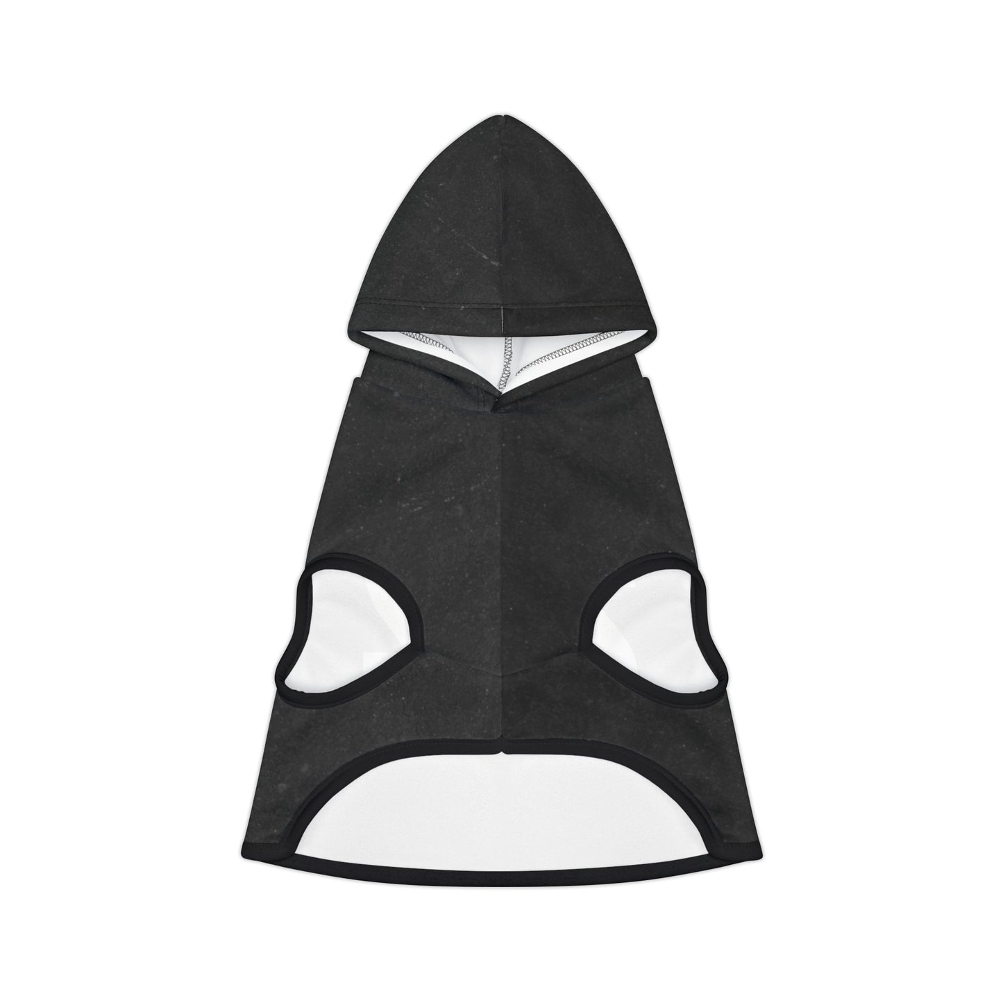 Black pet hoodie with 222 urban number design for dogs and cats front view