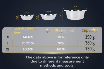 Size chart matching dog breeds to Medium Large and XL SuperDesign elevated feeder sizes