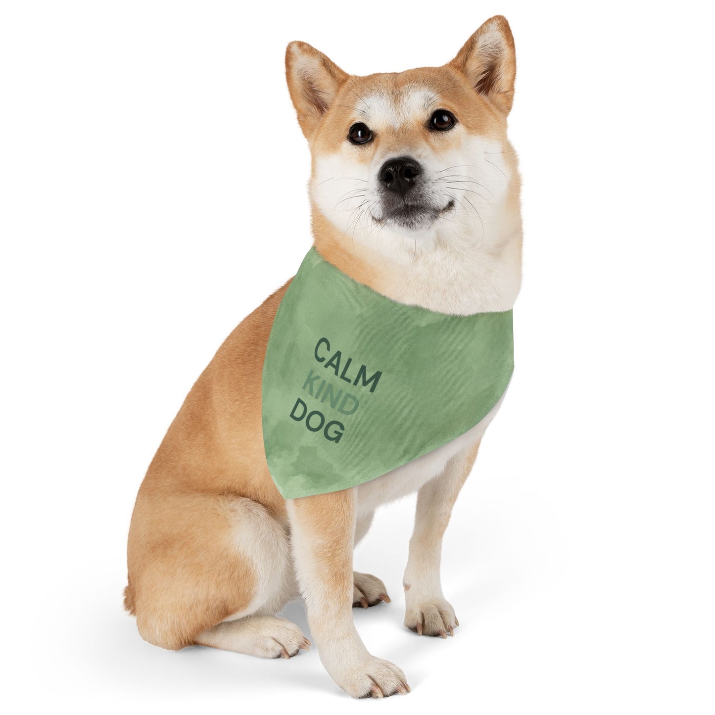 Minimalist dog bandana sage green tone