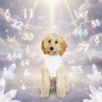 Medium Dog Wearing 444 Angel Hoodie