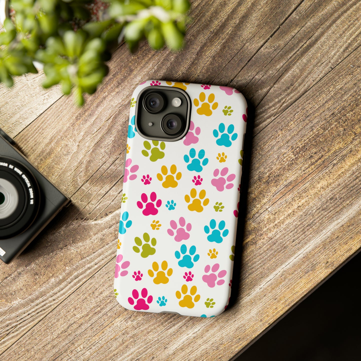 Sniffwagglendwalk™ Multi Dog Paw Design Tough Phone Case. - Sniff Waggle And Walk