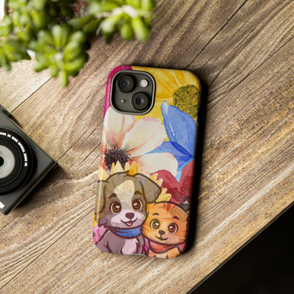 Sniffwagglendwalk™ Dog and cat Design Tough Phone Cases. - Sniff Waggle And Walk