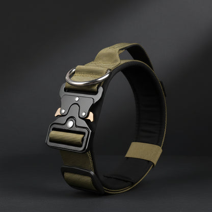 dog collar with handle grip for control training