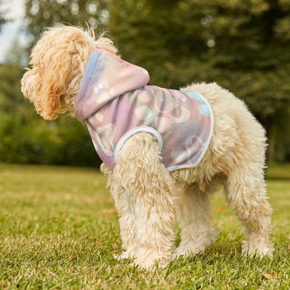 Cute paw print pet hoodie for small medium and large dogs
