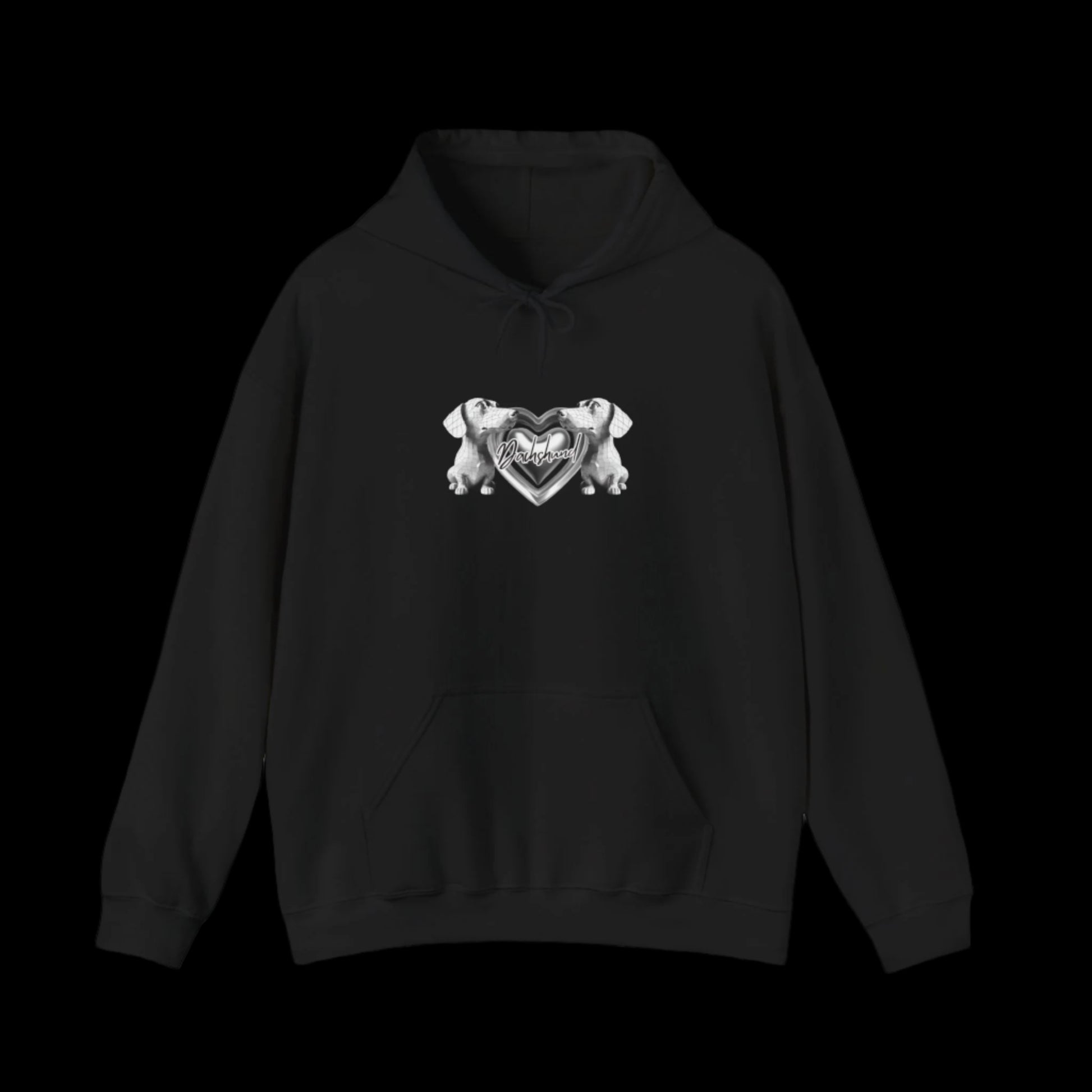 Dachshund Hoodie Dog Lovers sweatshirt premium sausage dog clothes black