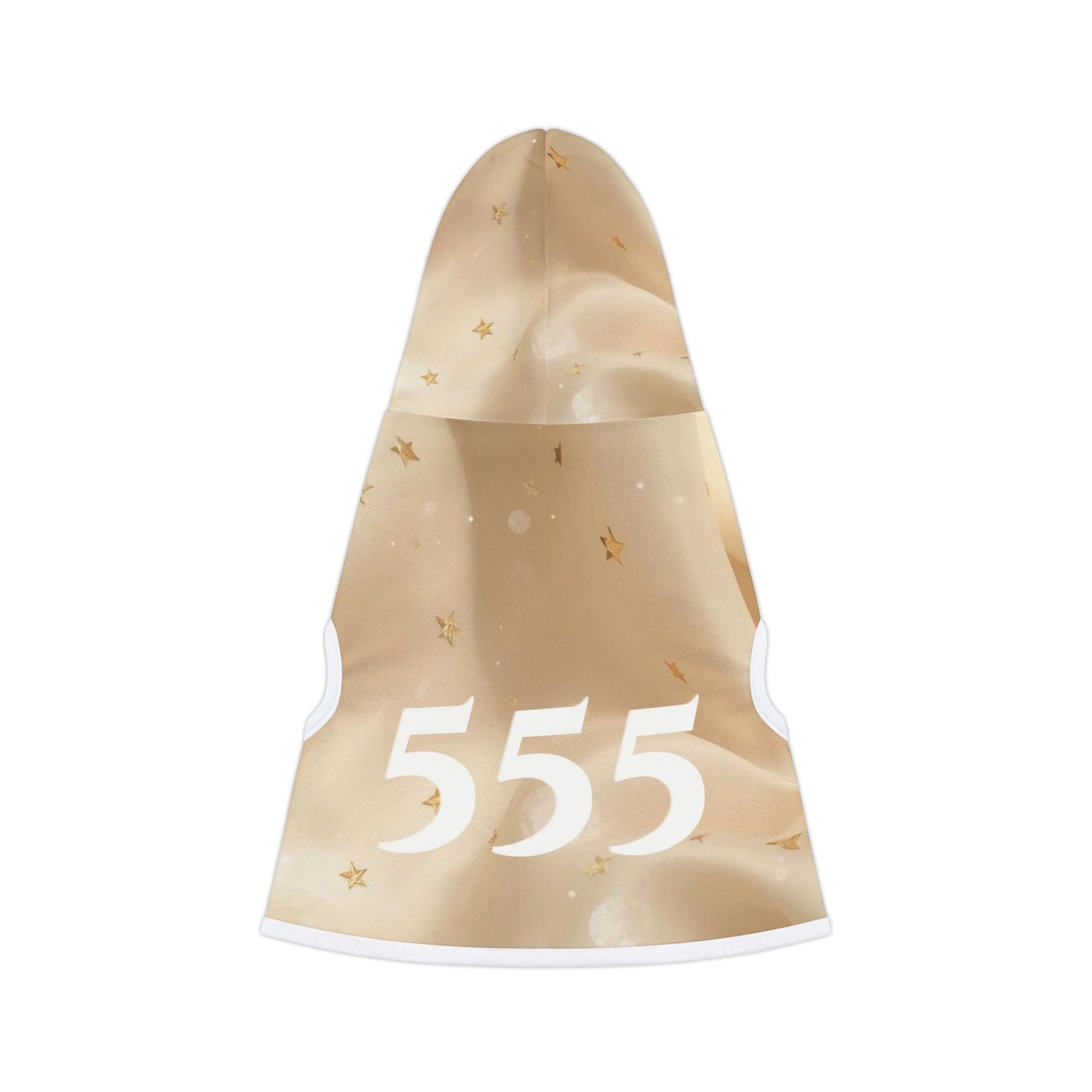 Angel Number 555 Hoodie with White Rib Trim