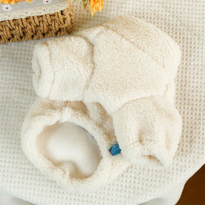 Warm fleece pet jacket for cold weather walks