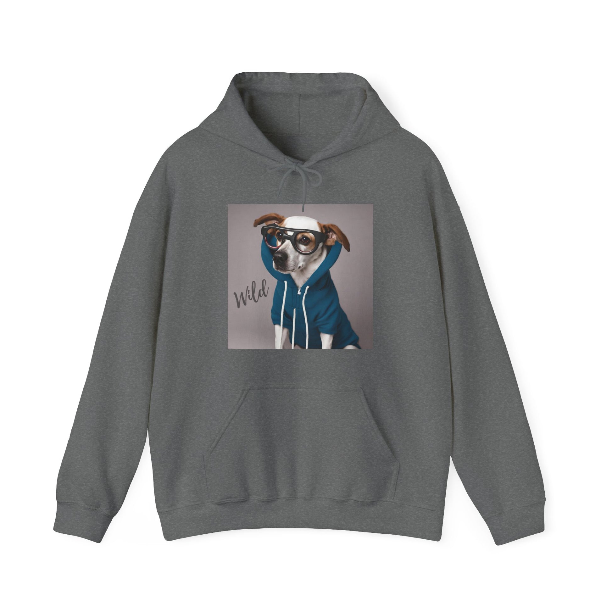 Unisex Heavy Blend™ Wild Hooded Sweatshirt - Sniff Waggle And Walk