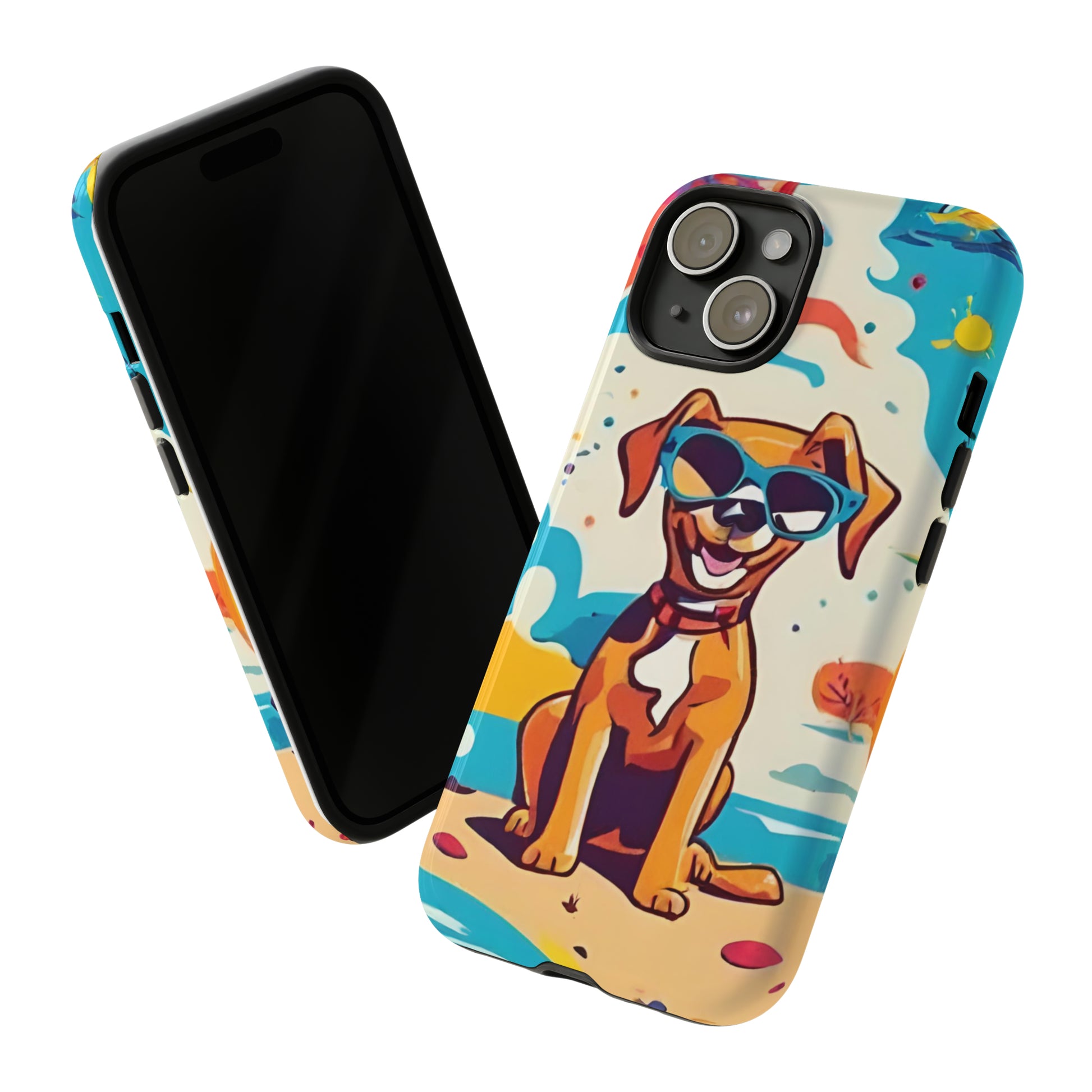 Sniffwagglendwalk™ "Dog on the beach" Phone Case.💪 Ultimate Protection: - Sniff Waggle And Walk