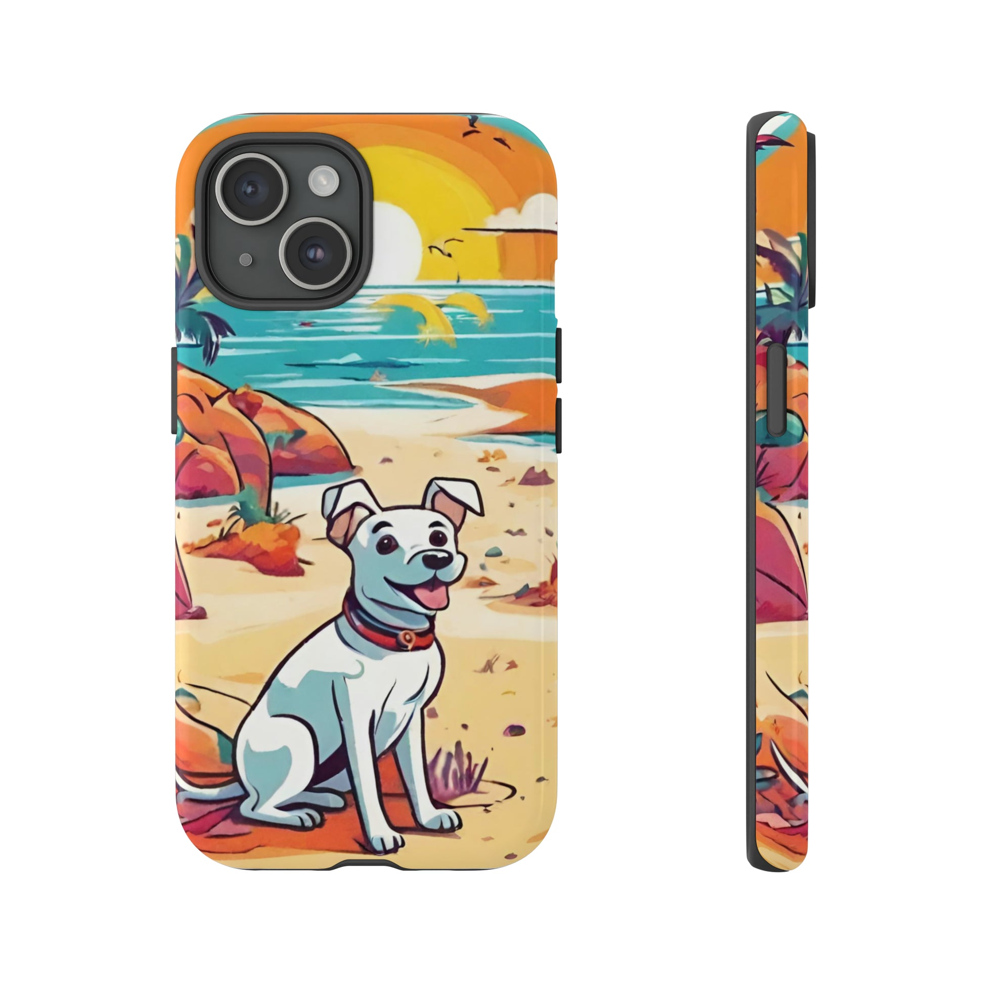 Sniffwagglenwalk™ Tough phone cases. "Dog on the beach2" - Sniff Waggle And Walk