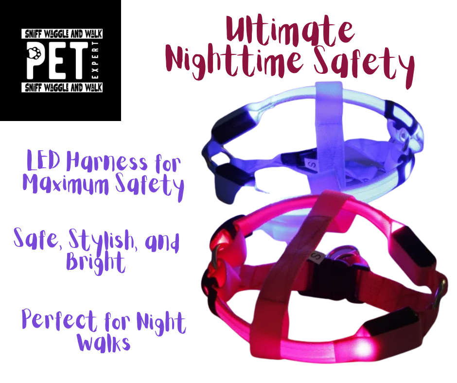 LED Illuminated Harness by Sniffwaggleandwalk™