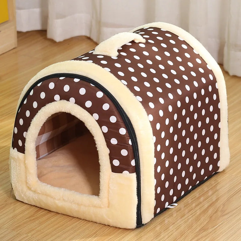 Sniffwagglenwalk™ Indoor Dog House: Soft Cozy Foldable Dog Cave Bed. - Sniff Waggle And Walk