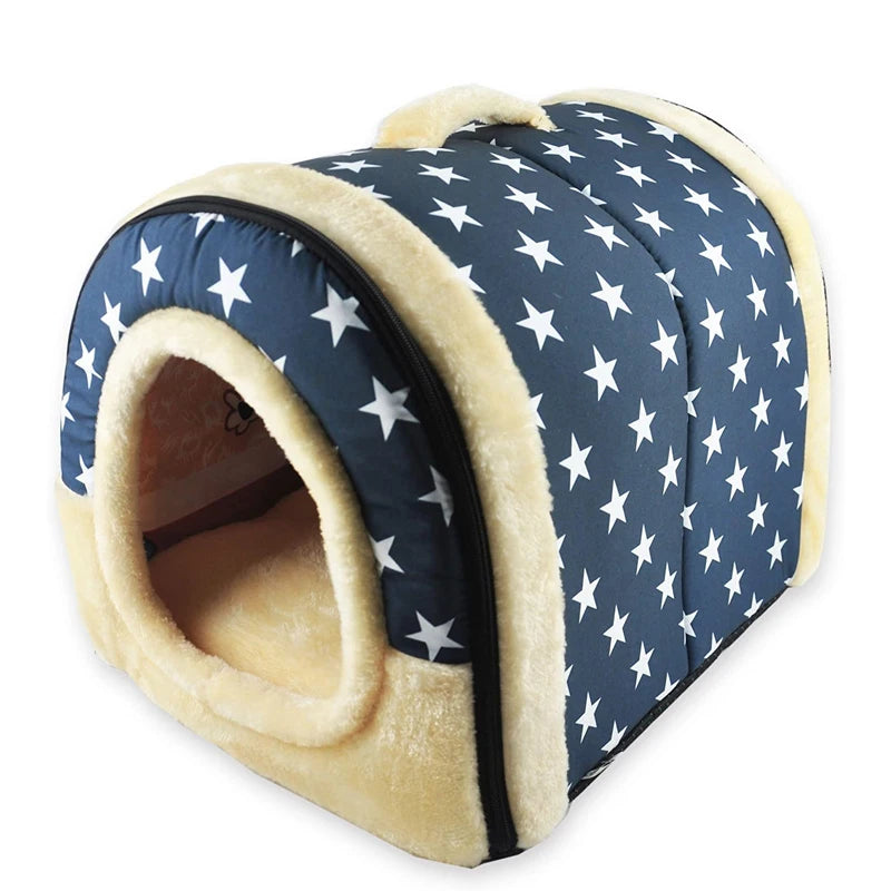 Sniffwagglenwalk™ Indoor Dog House: Soft Cozy Foldable Dog Cave Bed. - Sniff Waggle And Walk