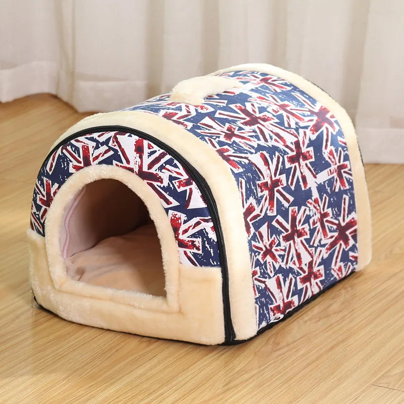 Sniffwagglenwalk™ Indoor Dog House: Soft Cozy Foldable Dog Cave Bed. - Sniff Waggle And Walk