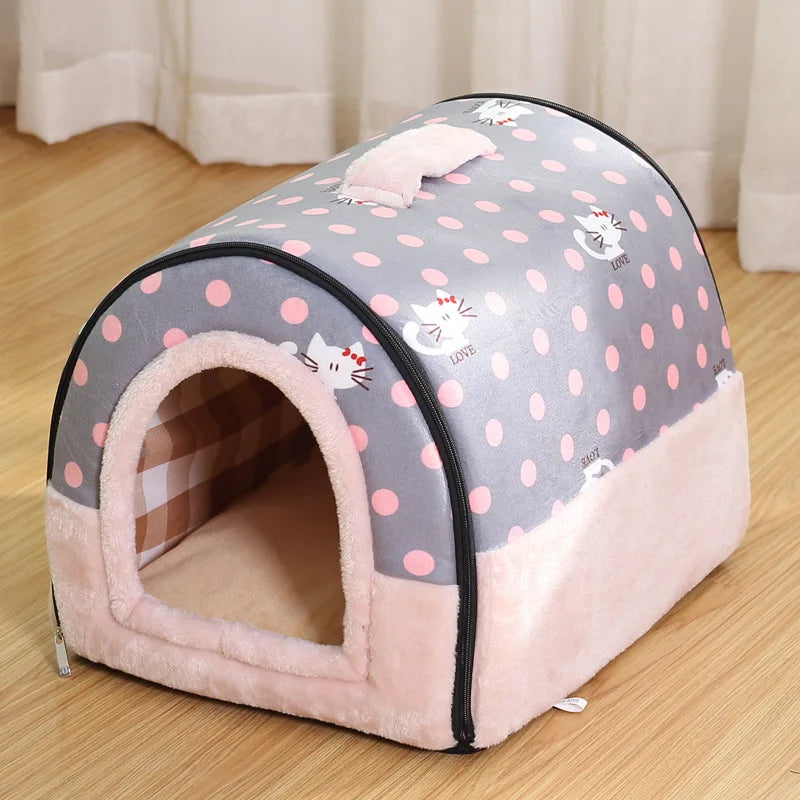 Sniffwagglenwalk™ Indoor Dog House: Soft Cozy Foldable Dog Cave Bed. - Sniff Waggle And Walk