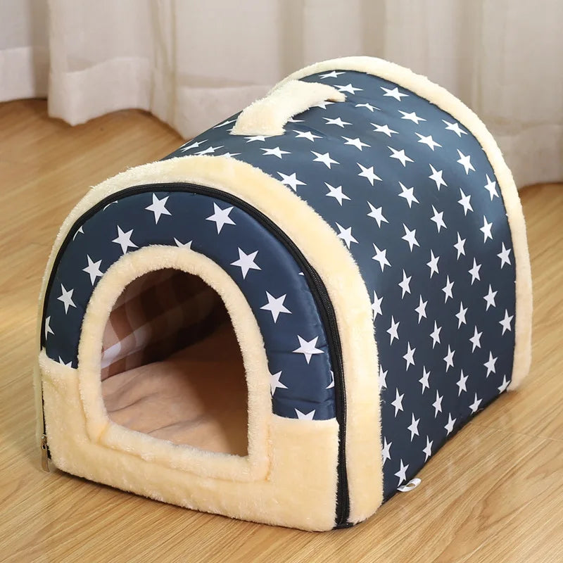 Sniffwagglenwalk™ Indoor Dog House: Soft Cozy Foldable Dog Cave Bed. - Sniff Waggle And Walk