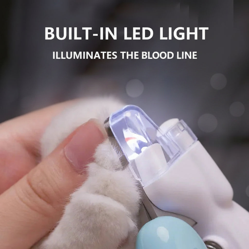 LED dog nail trimmer showing quick-line visibility