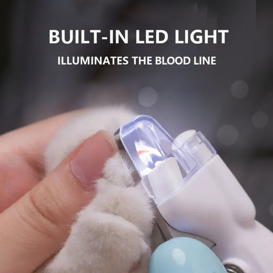 LED dog nail trimmer showing quick-line visibility