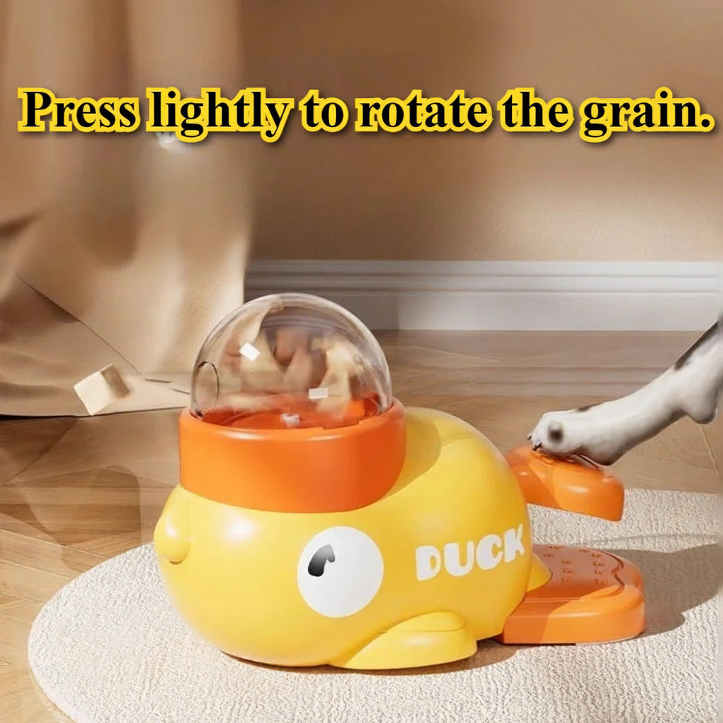 dog training toy duck feeder for indoor play and reward-based training