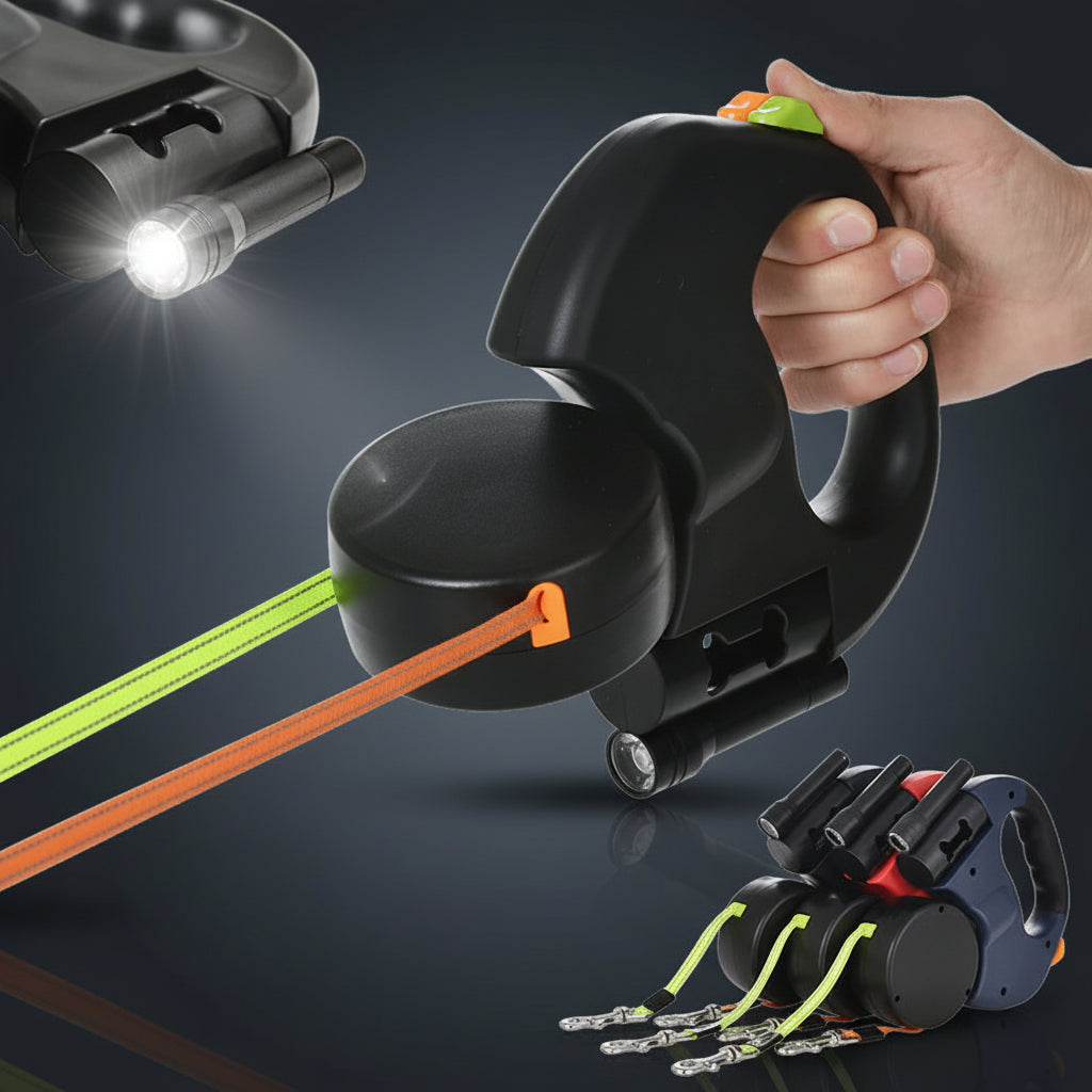 dog leash built in led light night walking