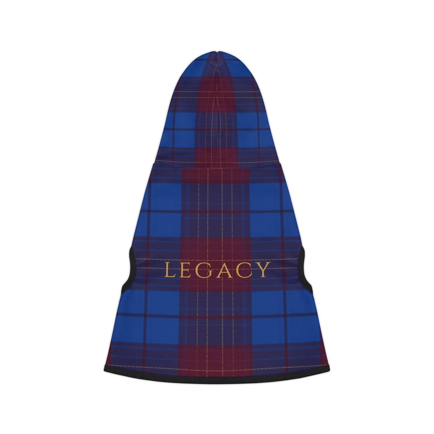 Close-up of premium fabric and print on Legacy dog hoodie