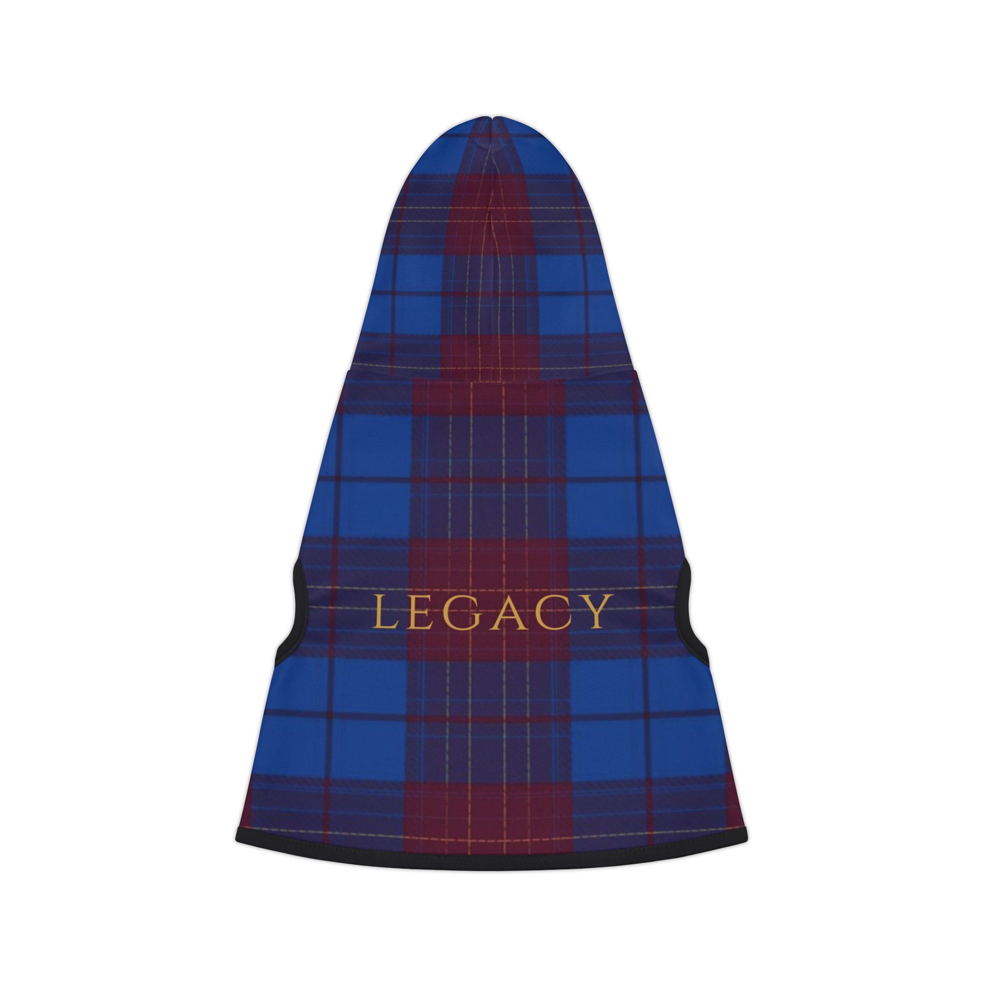 Close-up of premium fabric and print on Legacy dog hoodie