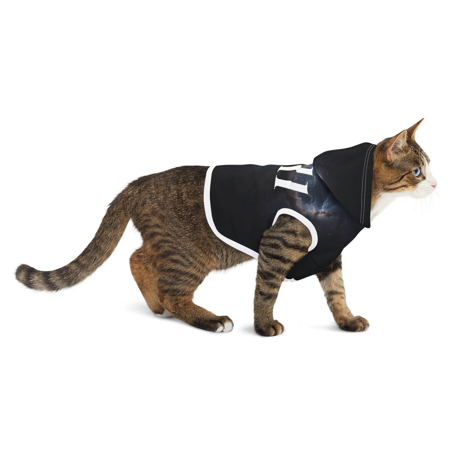 Lightweight galaxy pet hoodie for dogs and cats