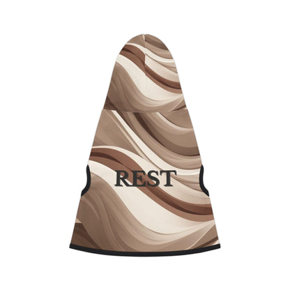 Minimalist dog hoodie designed for sleep and comfort