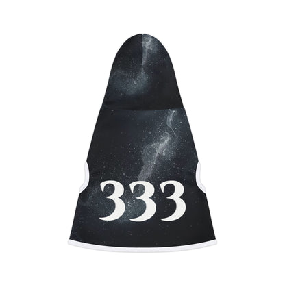 cosmic pet hoodie with celestial pattern