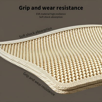 Close-up of the PawMat™ honeycomb top layer showing the large hexagonal holes that trap cat litter