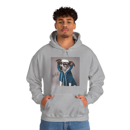 Unisex Heavy Blend™ Wild Hooded Sweatshirt - Sniff Waggle And Walk