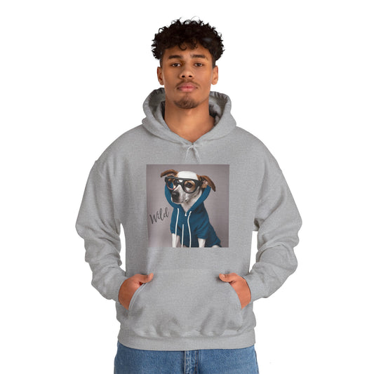 Unisex Heavy Blend™ Wild Hooded Sweatshirt - Sniff Waggle And Walk