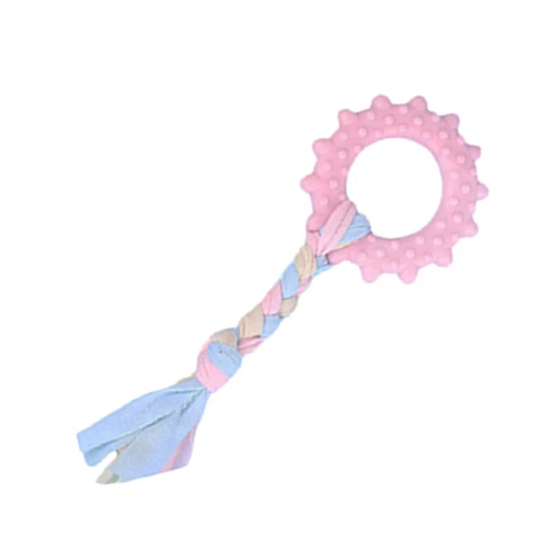 Snifwagglenwalk™ Dog Chew Toy: Pink Rubber Durable Molars Training Toys. - Sniff Waggle And Walk