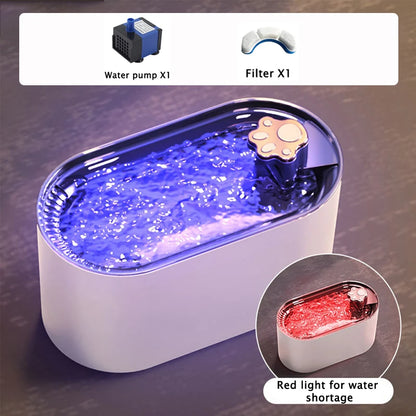 WhiskerWave™ AutoFlow Pet Fountain - Sniff Waggle And Walk