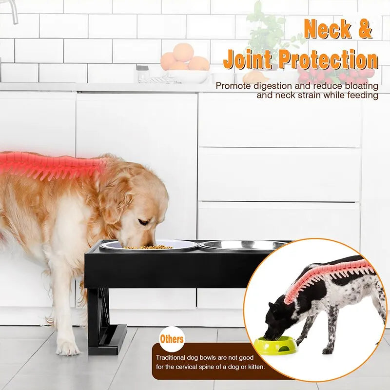 WoofStand™ Say goodbye to uncomfortable bending and messy spills - Sniff Waggle And Walk