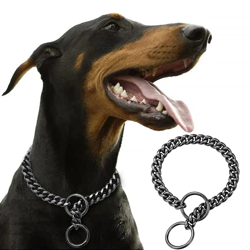CubanLink™ collar size chart — 10in to 26in lengths with corresponding dog neck circumference guide