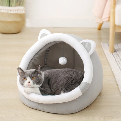 Sniffwagglenwalk™ Cute Pet Bed: Cozy Lounger and Tent for Cats or Small Dogs. - Sniff Waggle And Walk