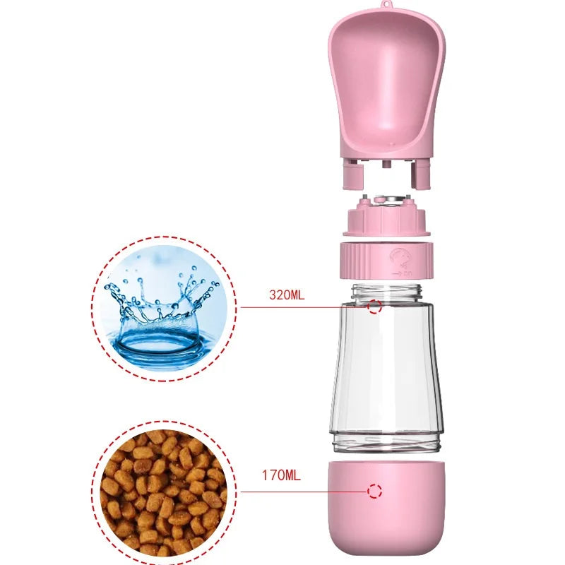 Sniffwagglendwalk® Portable Food And Water Bottle. - Sniff Waggle And Walk