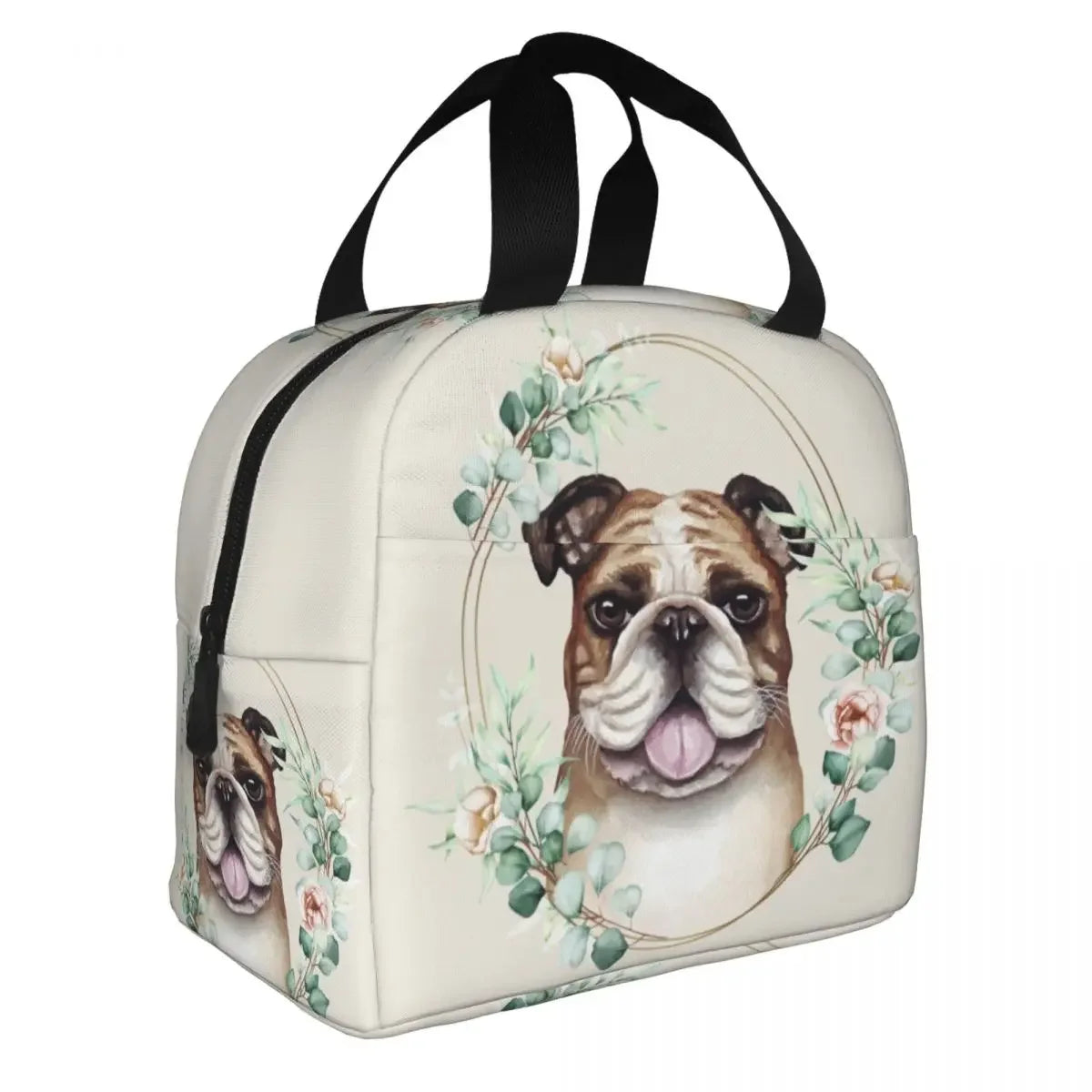 Funny English bulldog insulated cooler bag — one of 14 designs, leakproof zipper, gift for dog lovers
