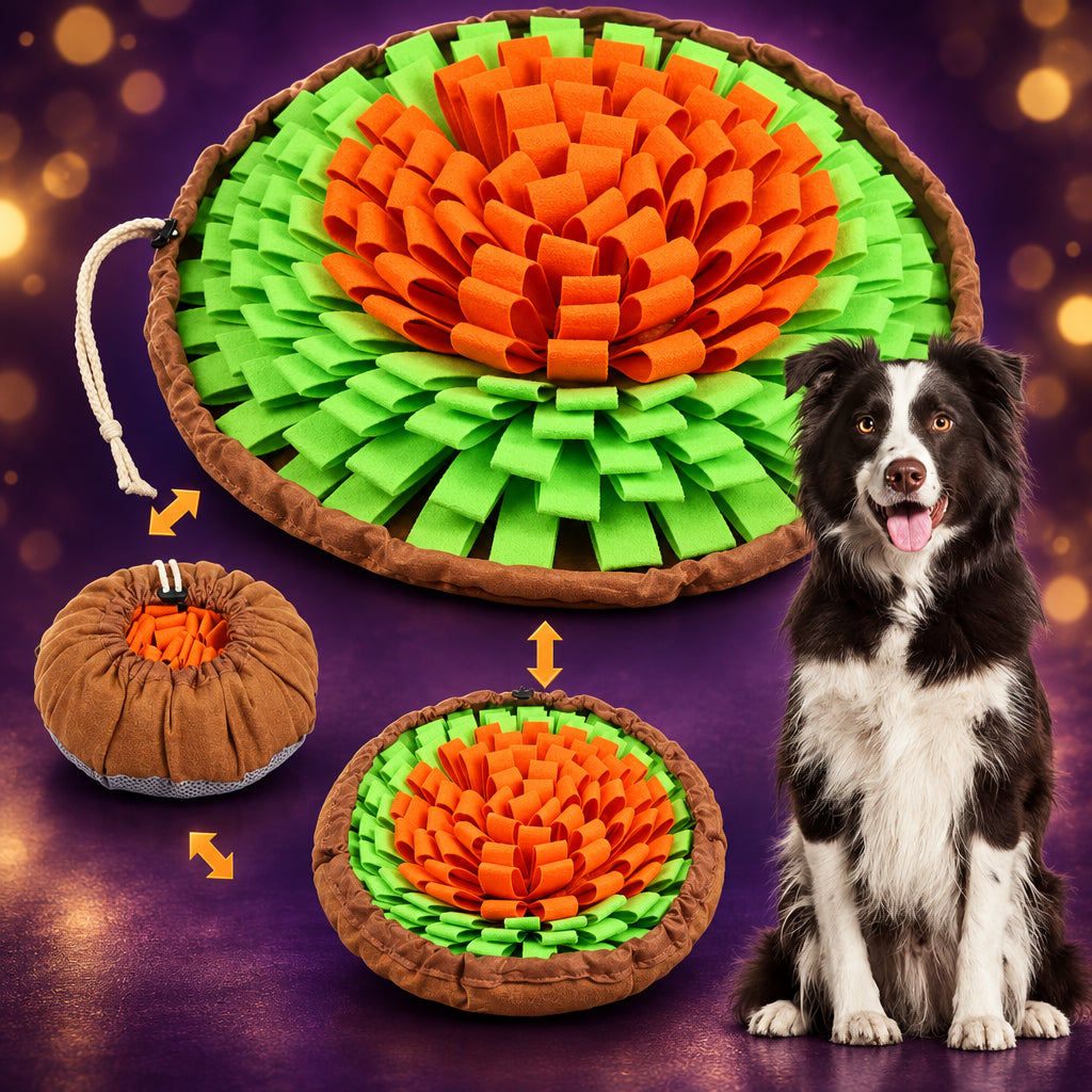 Felt snuffle mat for dogs, SniffNest washable slow feeder, view 7