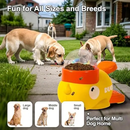 SmartDuck™ Interactive Slow Feeder Dog Bowl & Puzzle Treat Dispenser