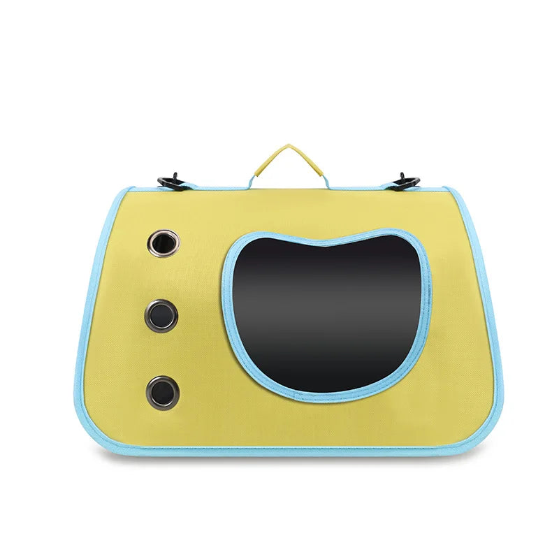 SnuggleGo™ portable carrier showing all four colour options: white, yellow, purple, pink