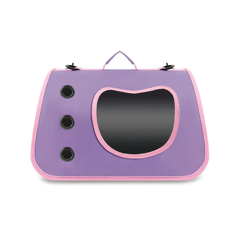 SnuggleGo™ carrier open showing spacious interior for cats and small dogs