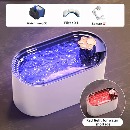 WhiskerWave™ AutoFlow Pet Fountain - Sniff Waggle And Walk