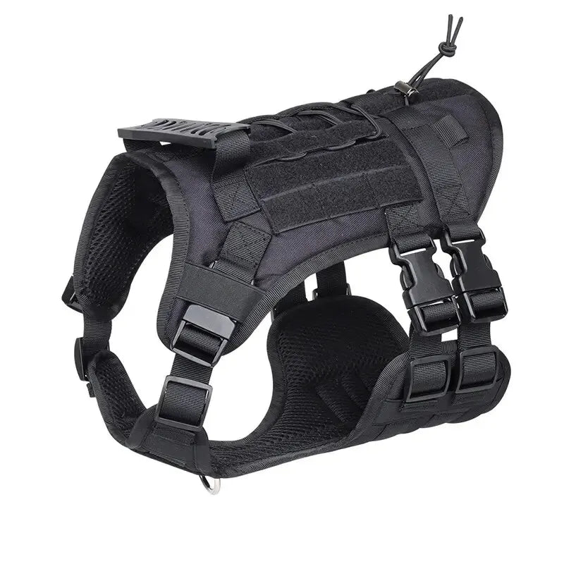 TactiVest™ size chart — S/M/L neck and chest girth measurements in cm and inches for medium to large dogs