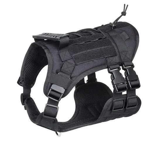 TactiVest™ size chart — S/M/L neck and chest girth measurements in cm and inches for medium to large dogs