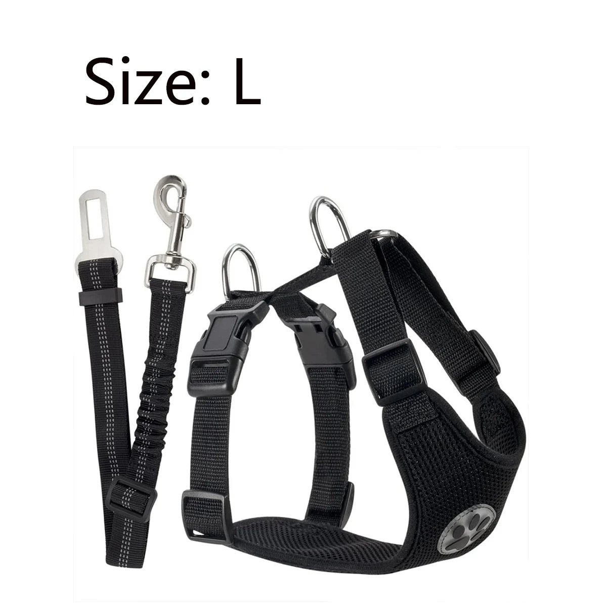 Dog car seatbelt harness size guide and fit check