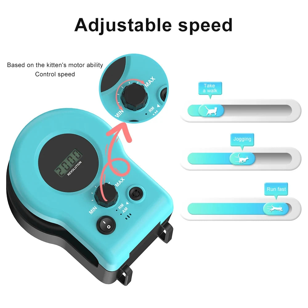 Interactive Cat Toy Wheel Exerciser – Adjustable Speed Cat Treadmill with Simulated Hunting Sounds