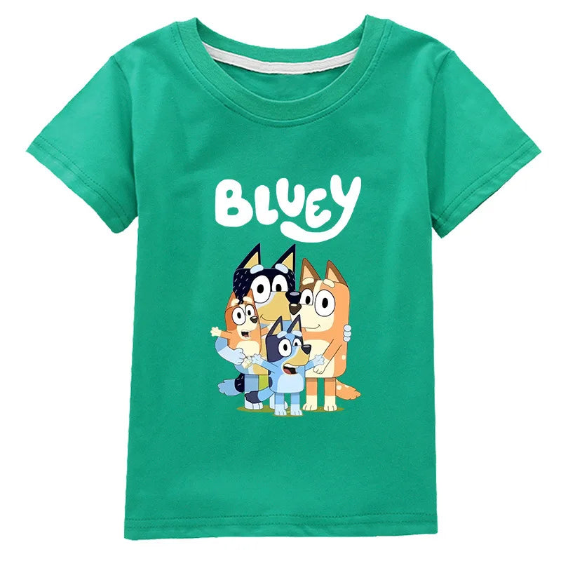 Blue Cartoon Dog Family Baby T-Shirt — SniffWaggleNWalk™ Baby