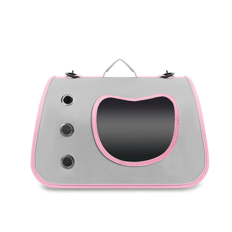 SnuggleGo™ pet carrier bottom showing padded base and airflow eyelets